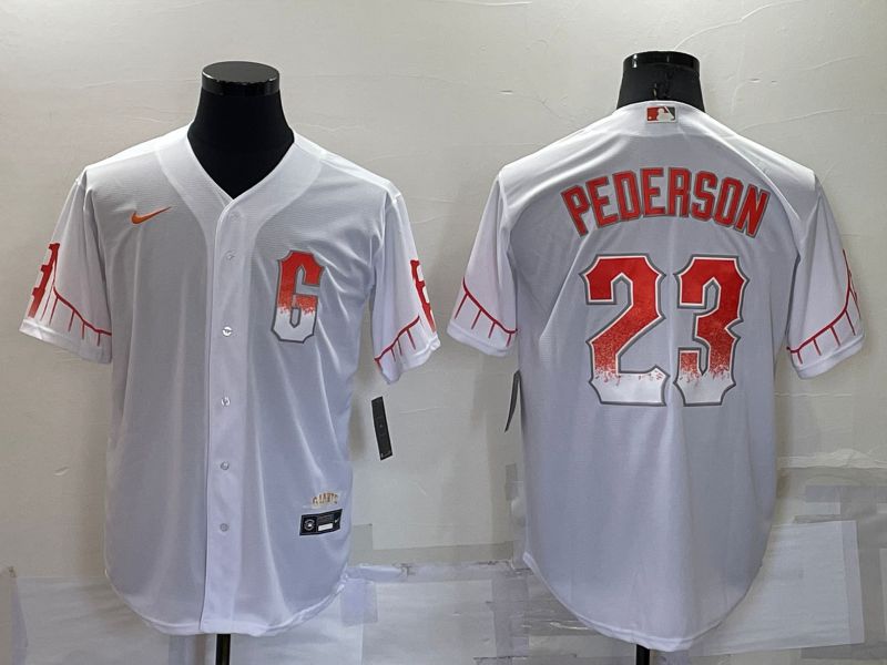 Men San Francisco Giants 23 Pederson City Edition White Game Nike 2022 MLB Jersey